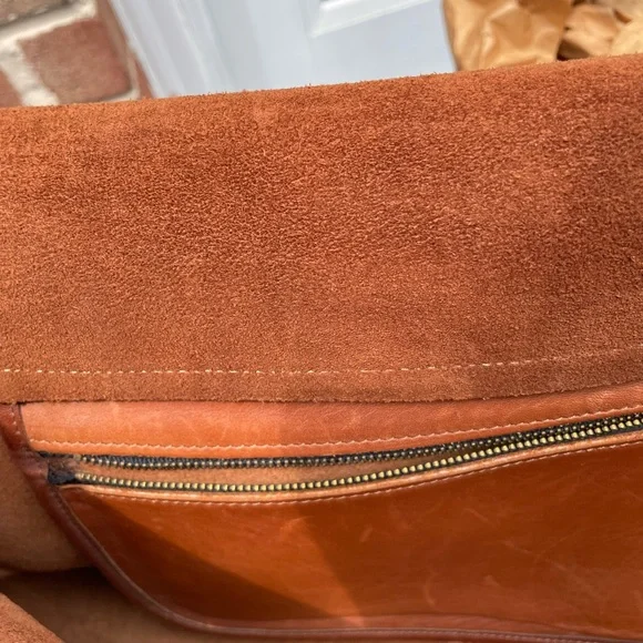 Gorgeous Vintage British Tan Leather Briefcase w/ Crossbody Strap -GHW - Picture 8 of 10